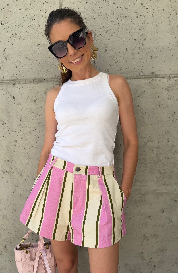 Dámske kraťasy PINK STRIPS - Image 2