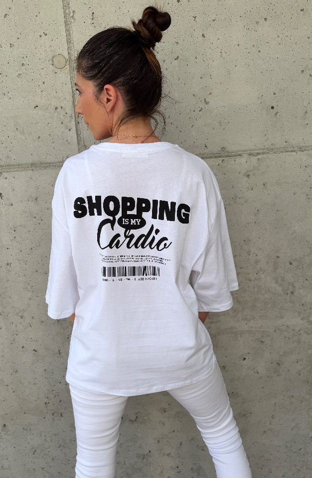 Dámske tričko SHOPPING - biele
